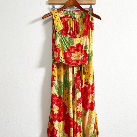 Tropical floral and fruit 2-piece set - Picture 3 of 7